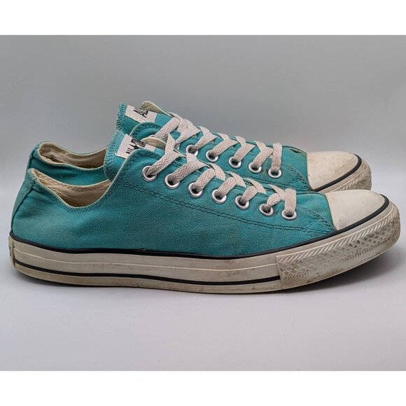 Converse CTAS UNISEX Low Top Teal Canvas Sneakers Shoes Size WOMENS 11 / MENS 9 - Picture 2 of 7